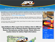 Tablet Screenshot of apexballoons.com